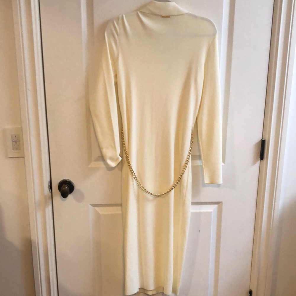 Michael Kors Cream Long Sleeve Dress L - Picture 11 of 15